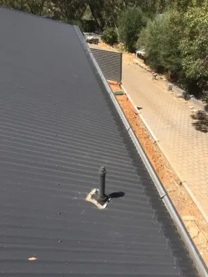 Large corrugated metal roof and gutter project Sydney